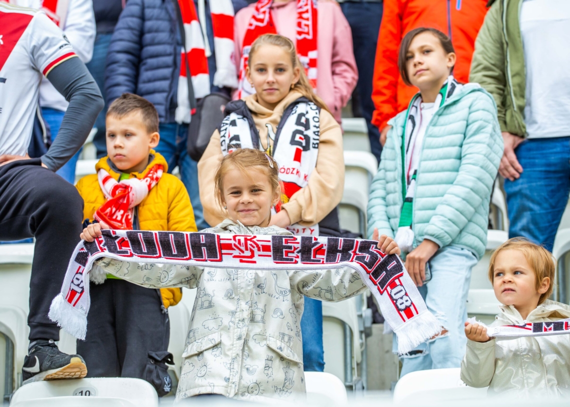 Doping kibiców ŁKS w meczu z Bruk-Bet Termaliką Nieciecza