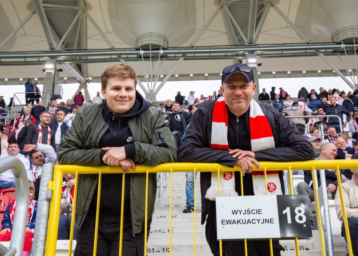 Doping kibiców ŁKS w meczu z Bruk-Bet Termaliką Nieciecza