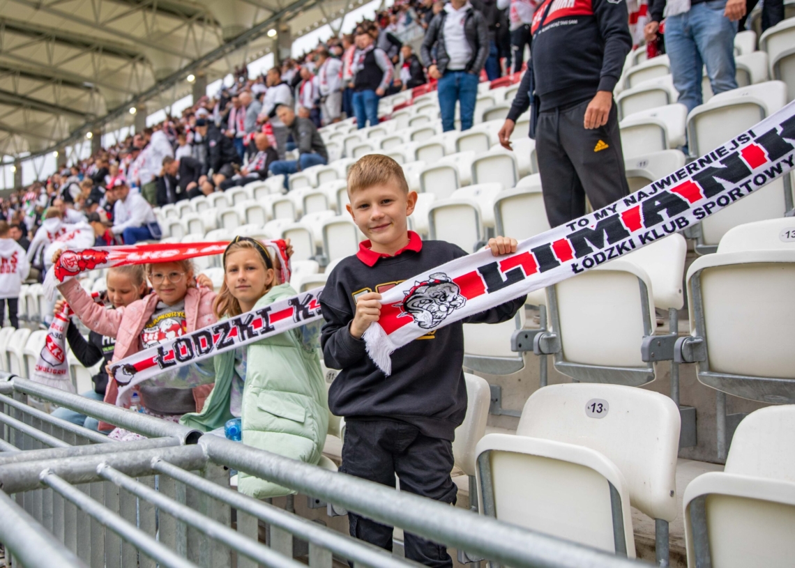 Doping kibiców ŁKS w meczu z Bruk-Bet Termaliką Nieciecza