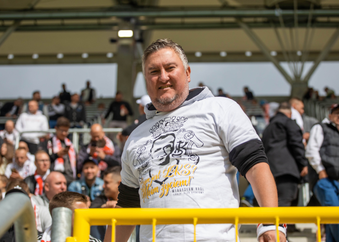 Doping kibiców ŁKS w meczu z Bruk-Bet Termaliką Nieciecza