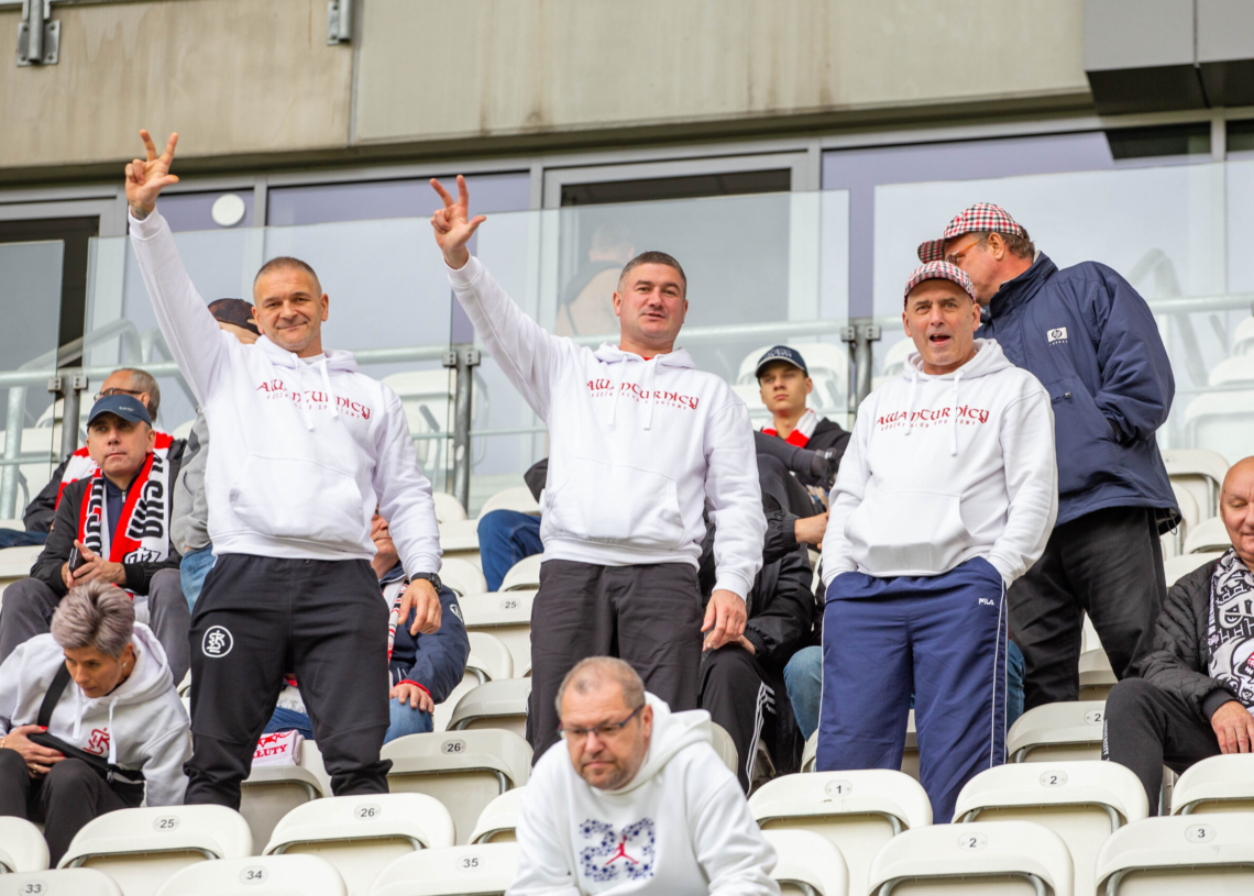 Doping kibiców ŁKS w meczu z Bruk-Bet Termaliką Nieciecza