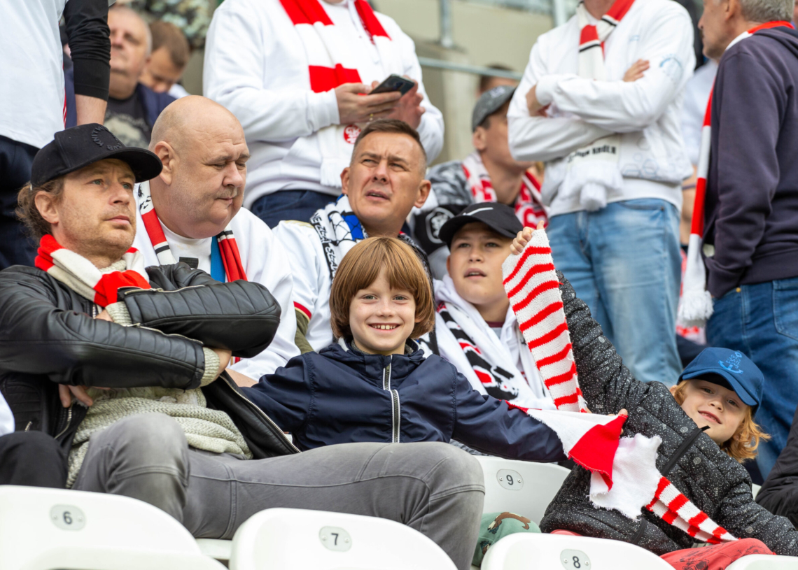 Doping kibiców ŁKS w meczu z Bruk-Bet Termaliką Nieciecza
