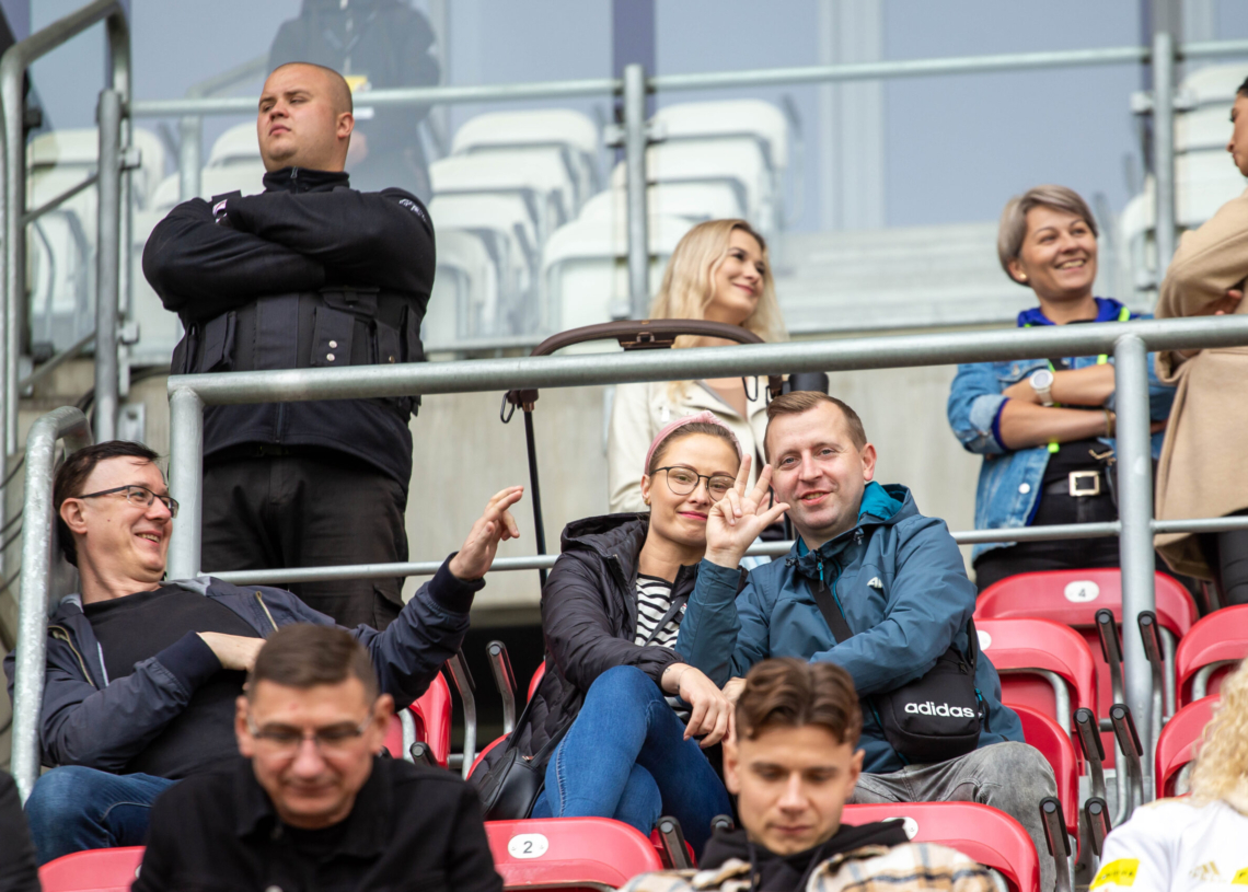 Doping kibiców ŁKS w meczu z Bruk-Bet Termaliką Nieciecza