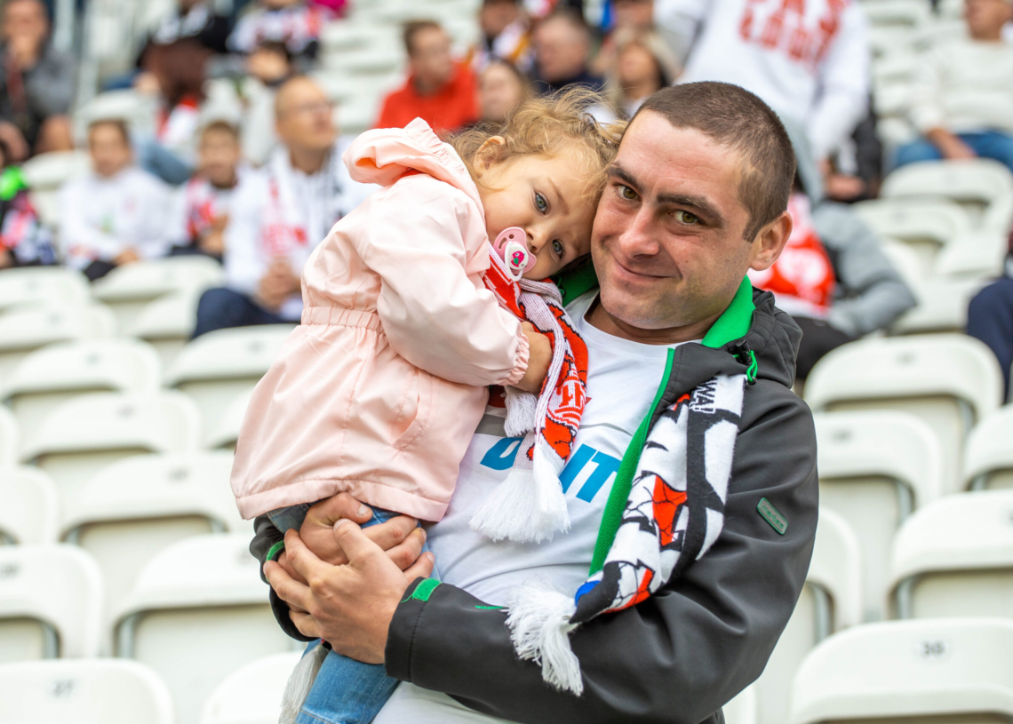 Doping kibiców ŁKS w meczu z Bruk-Bet Termaliką Nieciecza