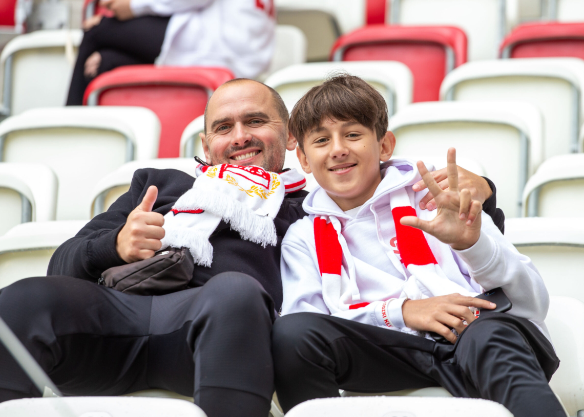 Doping kibiców ŁKS w meczu z Bruk-Bet Termaliką Nieciecza
