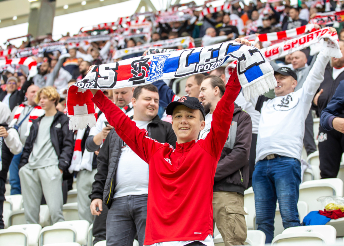 Doping kibiców ŁKS w meczu z Bruk-Bet Termaliką Nieciecza