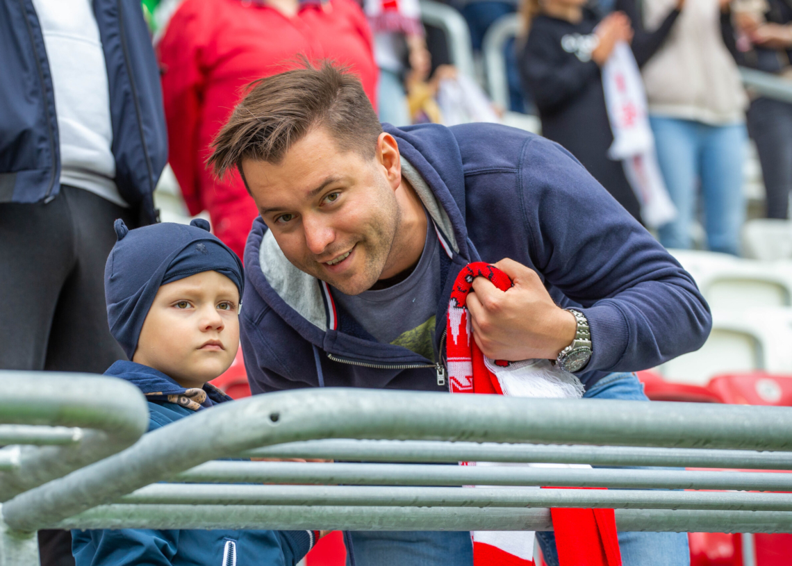 Doping kibiców ŁKS w meczu z Bruk-Bet Termaliką Nieciecza