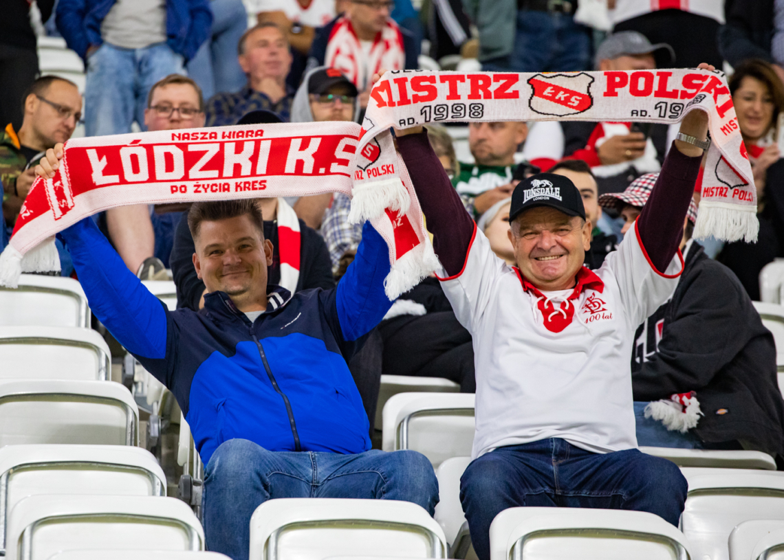 Doping kibiców ŁKS Łódź