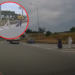 Z walizkami przez autostradę. Niebezpieczna sytuacja na A1