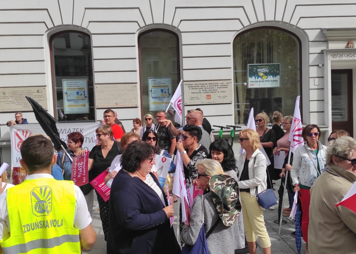 Protest ZNP w Łodzi