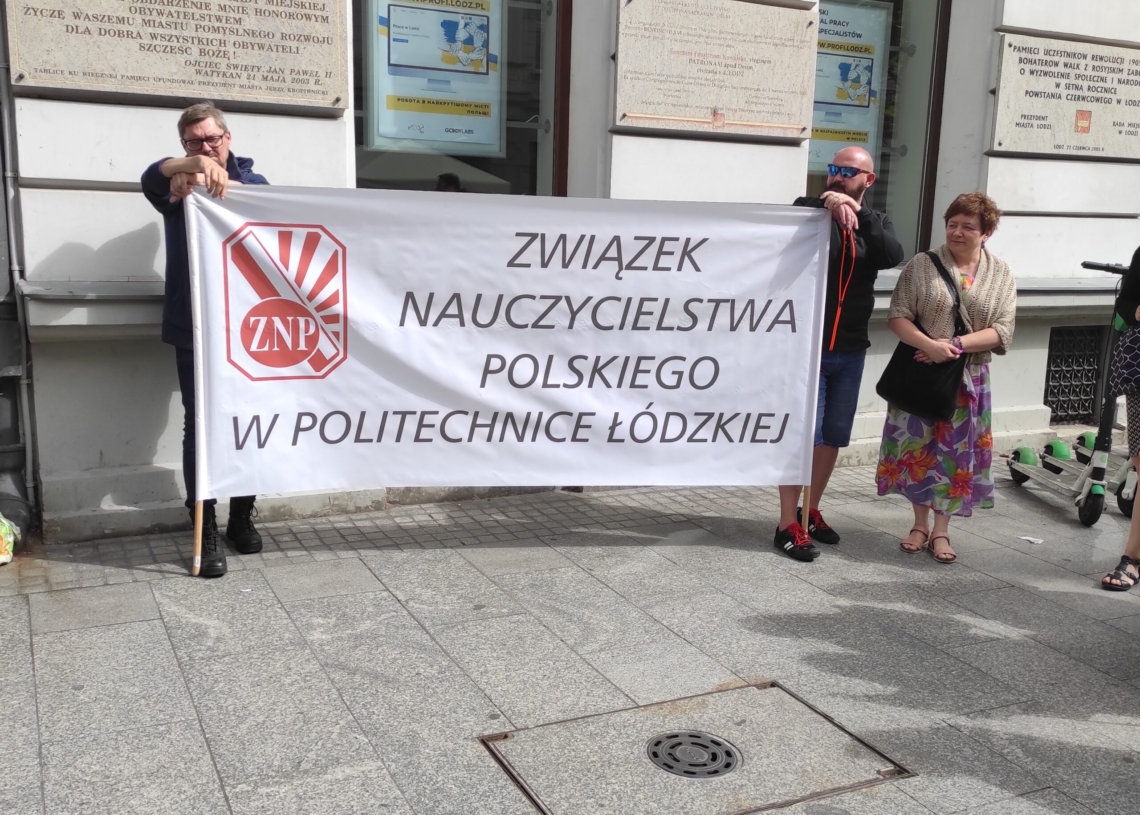 Protest ZNP w Łodzi