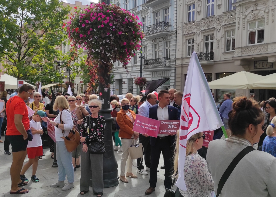 Protest ZNP w Łodzi