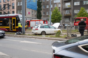 Wypadek na Kościuszki w Łodzi