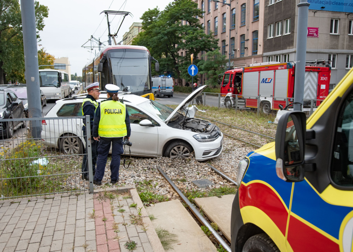 Wypadek na Kościuszki w Łodzi