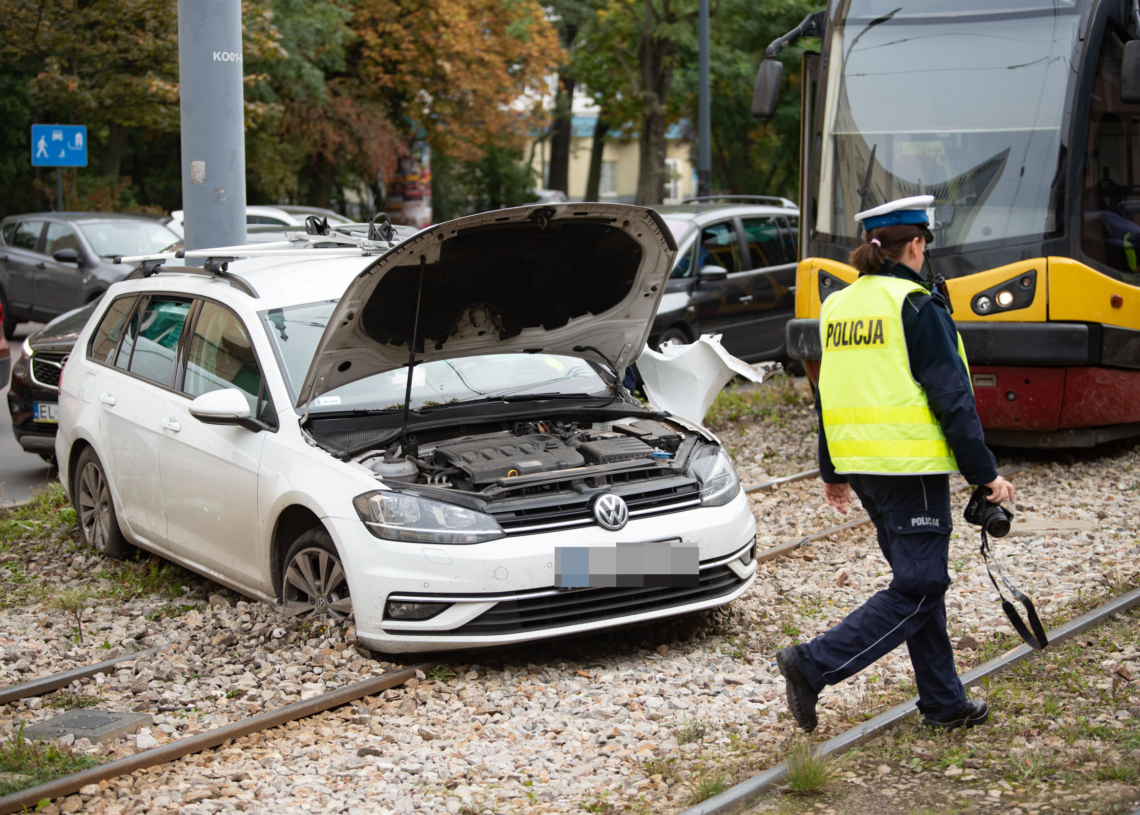 Wypadek na Kościuszki w Łodzi