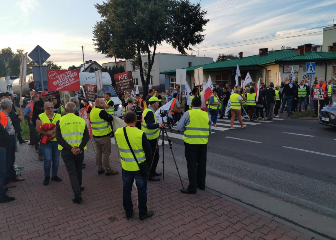 Protest na DK 12 w Błaszkach