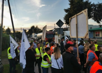Protest na DK 12 w Błaszkach