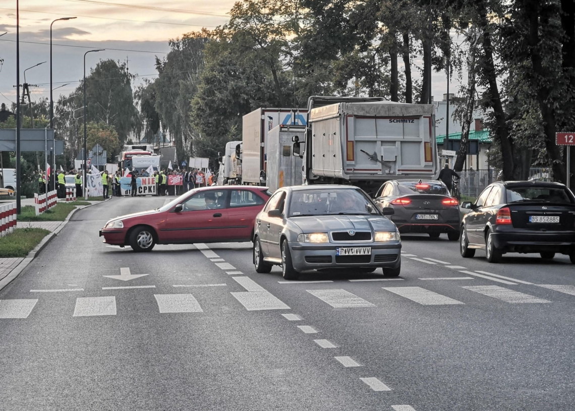 Protest na DK 12 w Błaszkach