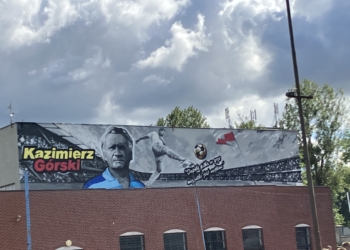Mural z Kazimierzem Górskim w Łodzi