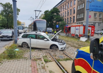 Wypadek na Kościuszki w Łodzi