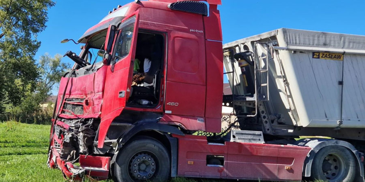 Wypadek na krajowej 60 w Strzelcach