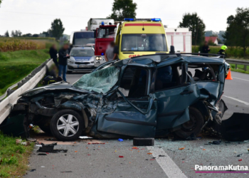 Wypadek na DK92 pod Kutnem