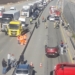 Zderzenie 4 samochodów na A1