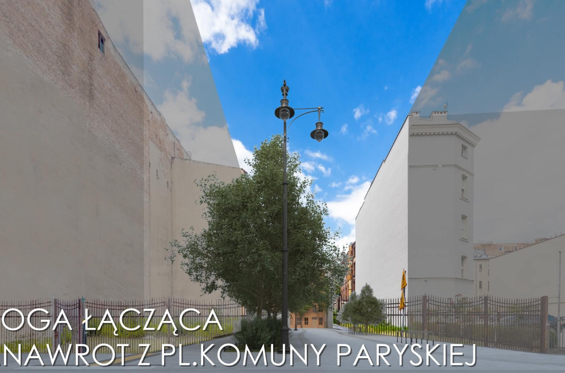 Nowa droga między Nawrot a pl. Komuny Paryskiej