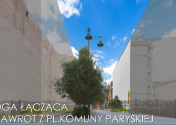 Nowa droga między Nawrot a pl. Komuny Paryskiej