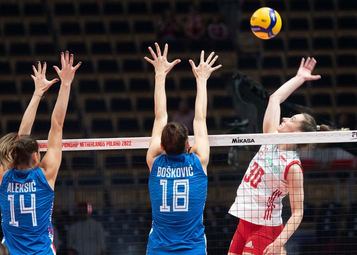 Polskie siatkarki przegrały z Serbkami 0:3 w łódzkiej Atlas Arenie