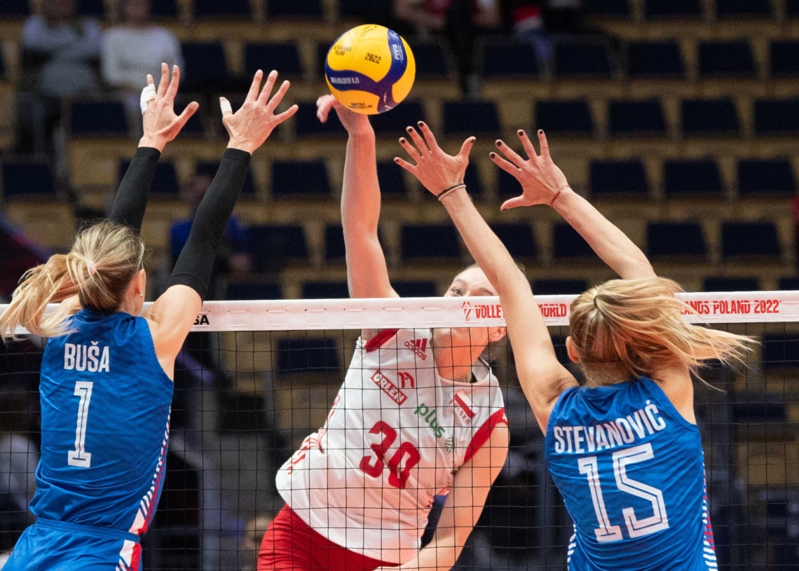 Polskie siatkarki przegrały z Serbkami 0:3 w łódzkiej Atlas Arenie