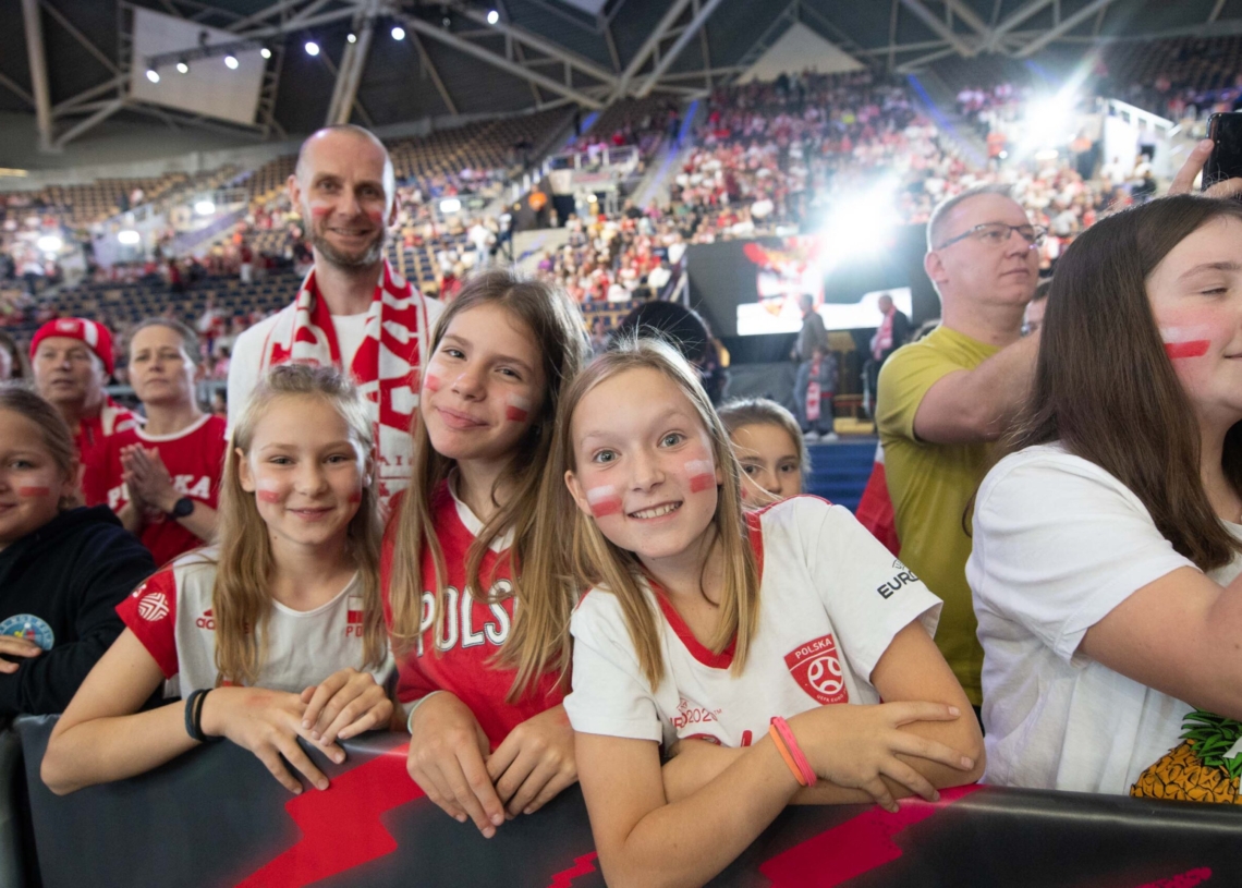 Doping kibiców podczas meczu Polska-Serbia