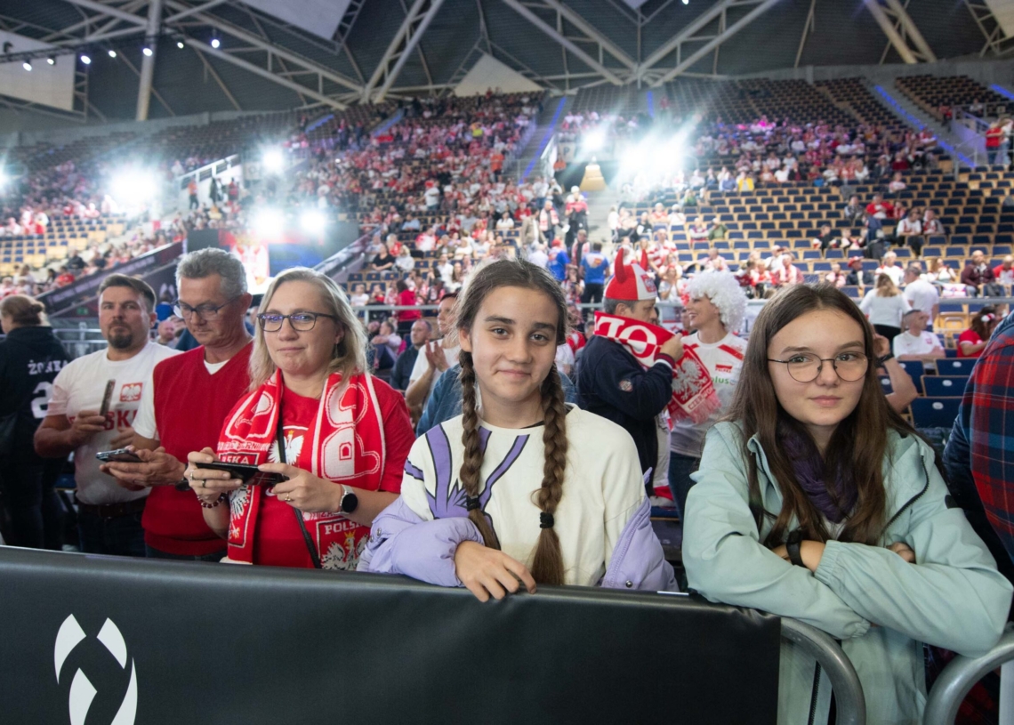 Doping kibiców podczas meczu Polska-Serbia