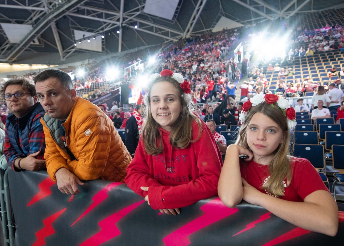 Doping kibiców podczas meczu Polska-Serbia