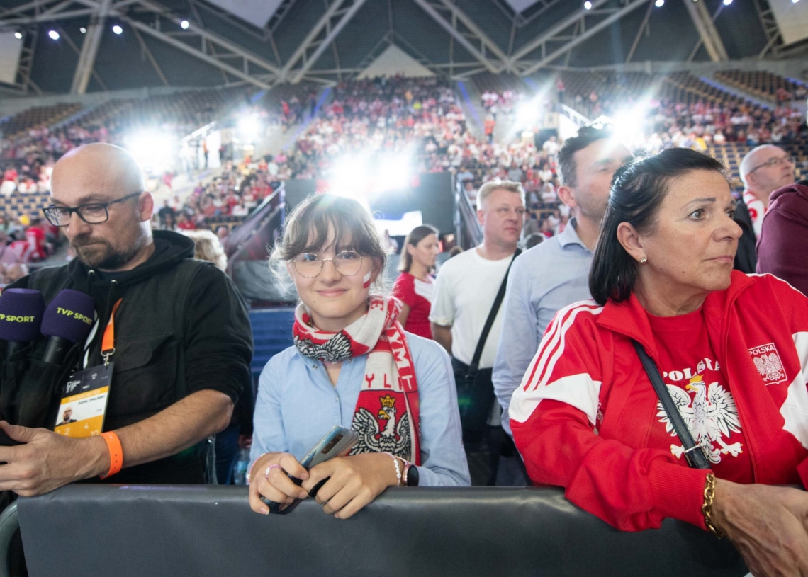 Doping kibiców podczas meczu Polska-Serbia