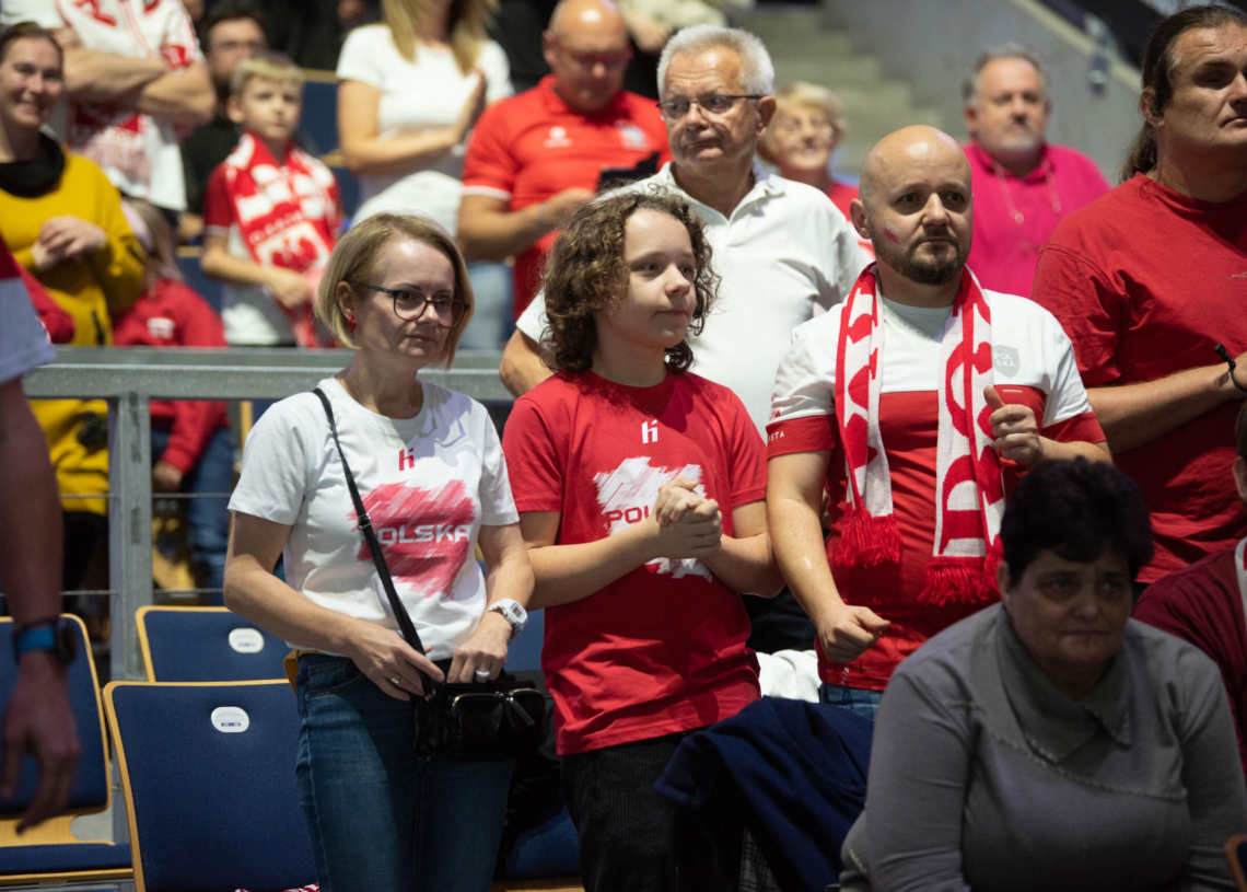 Doping kibiców podczas meczu Polska-Serbia