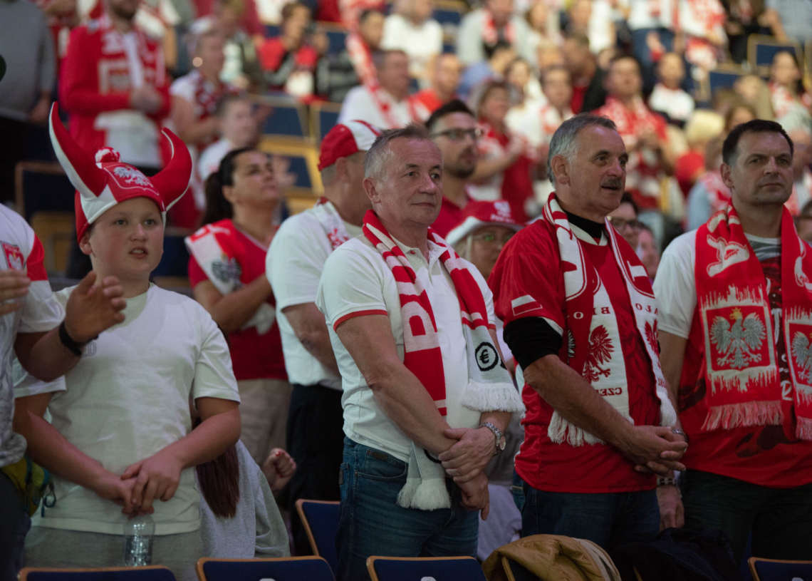 Doping kibiców podczas meczu Polska-Serbia