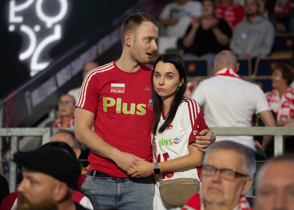 Doping kibiców podczas meczu Polska-Serbia