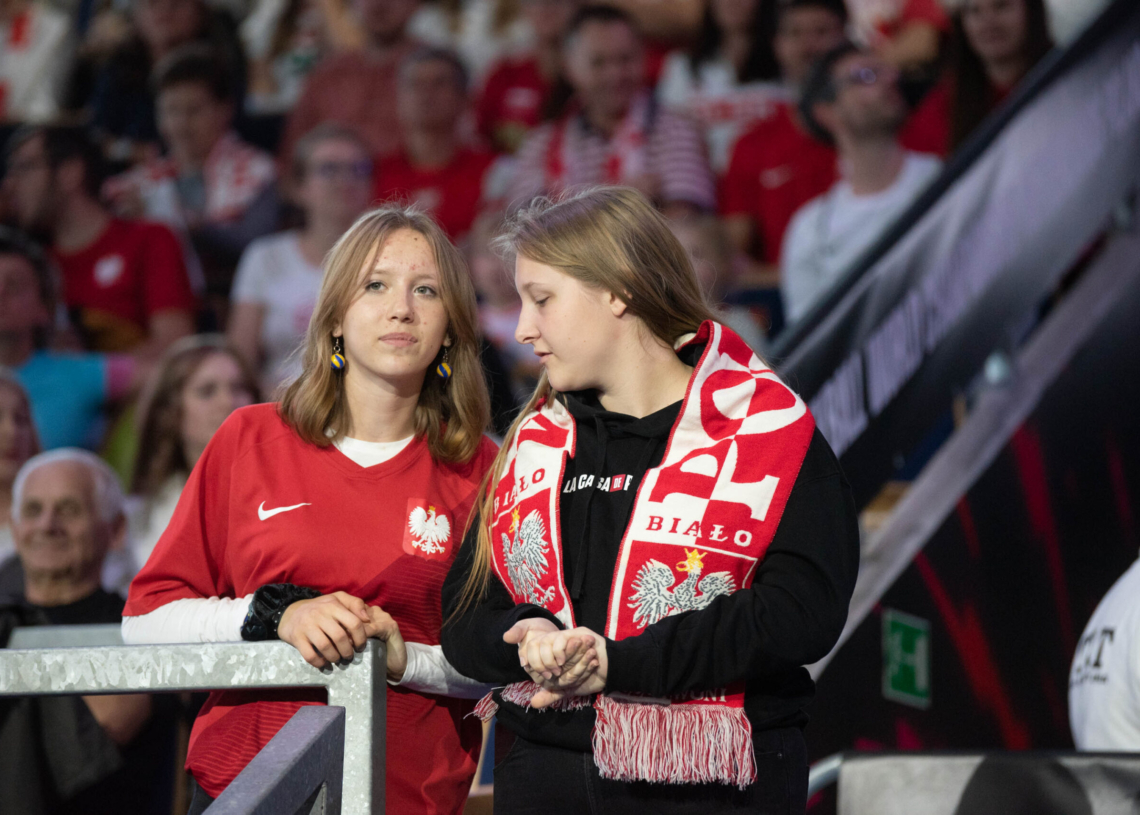 Doping kibiców podczas meczu Polska-Serbia