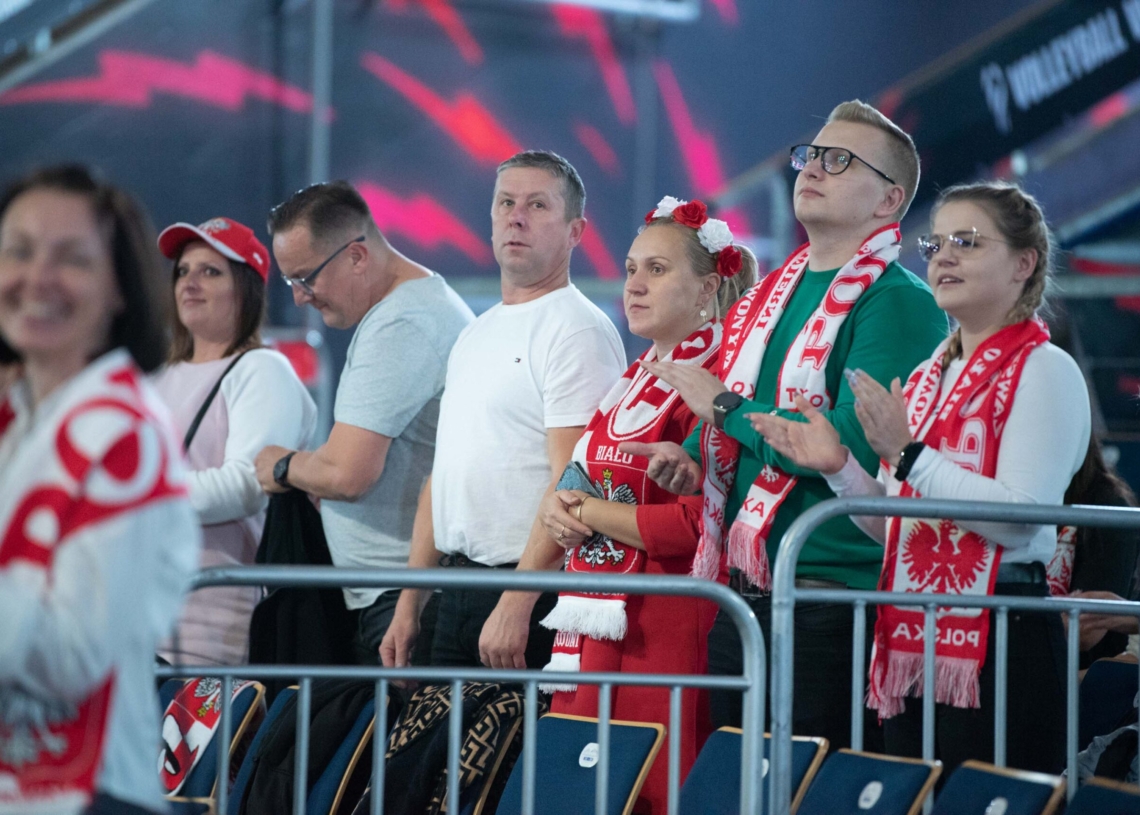 Doping kibiców podczas meczu Polska-Serbia