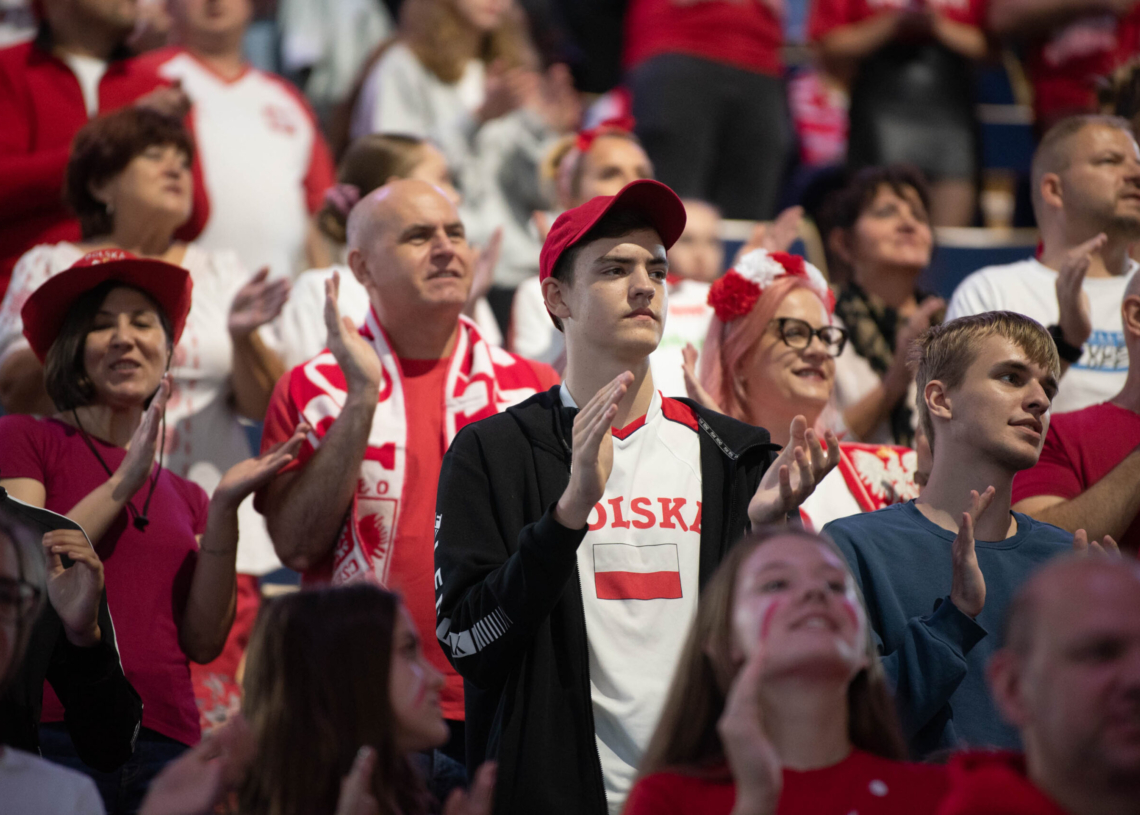 Doping kibiców podczas meczu Polska-Serbia