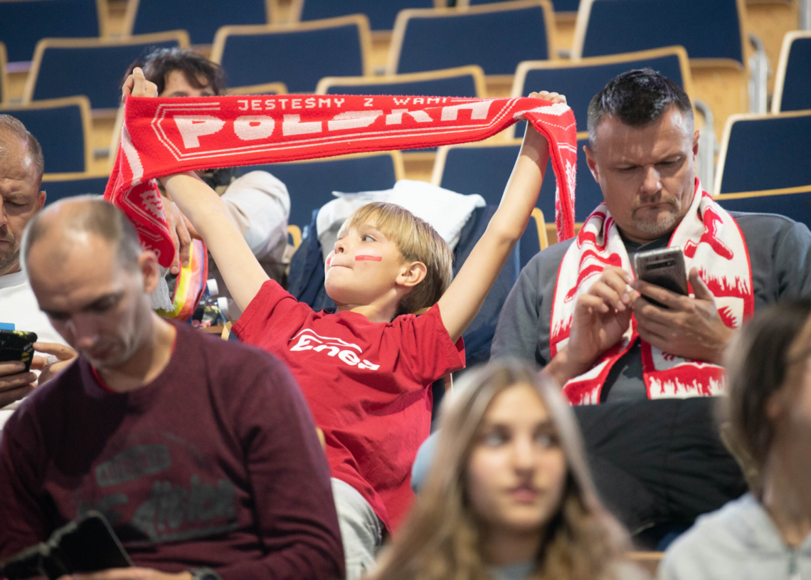 Doping kibiców podczas meczu Polska-Serbia