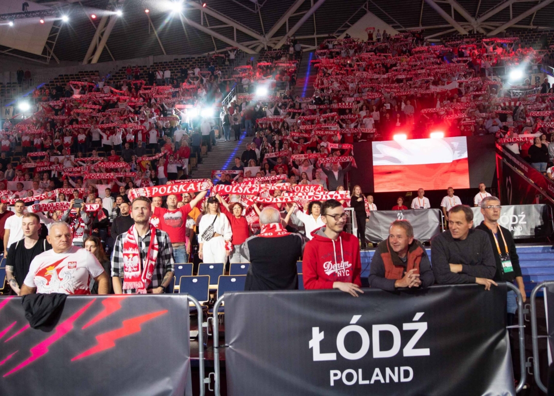 Doping kibiców podczas meczu Polska-Serbia