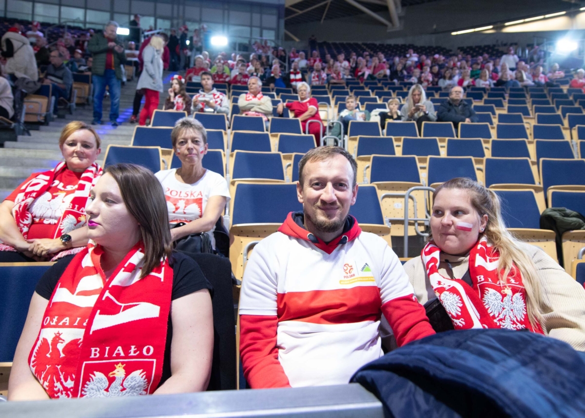 Doping kibiców podczas meczu Polska-Serbia