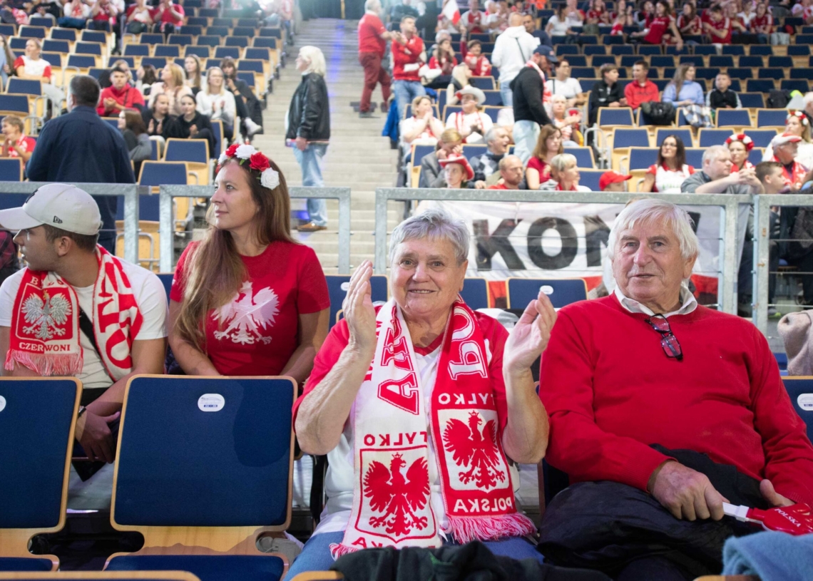 Doping kibiców podczas meczu Polska-Serbia