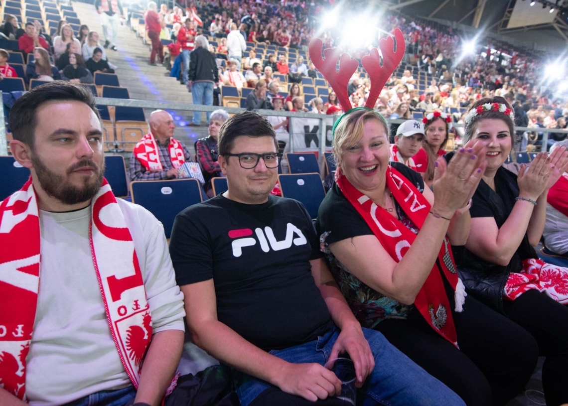 Doping kibiców podczas meczu Polska-Serbia
