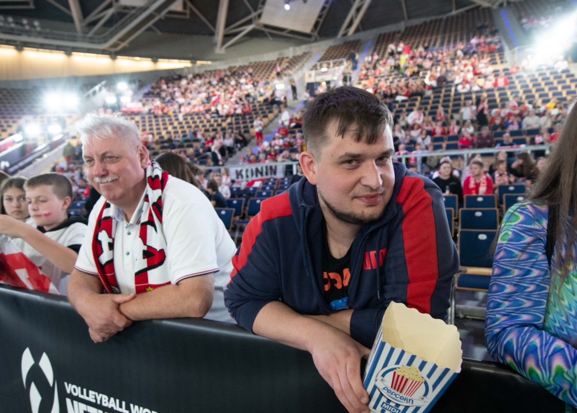 Doping kibiców podczas meczu Polska-Serbia