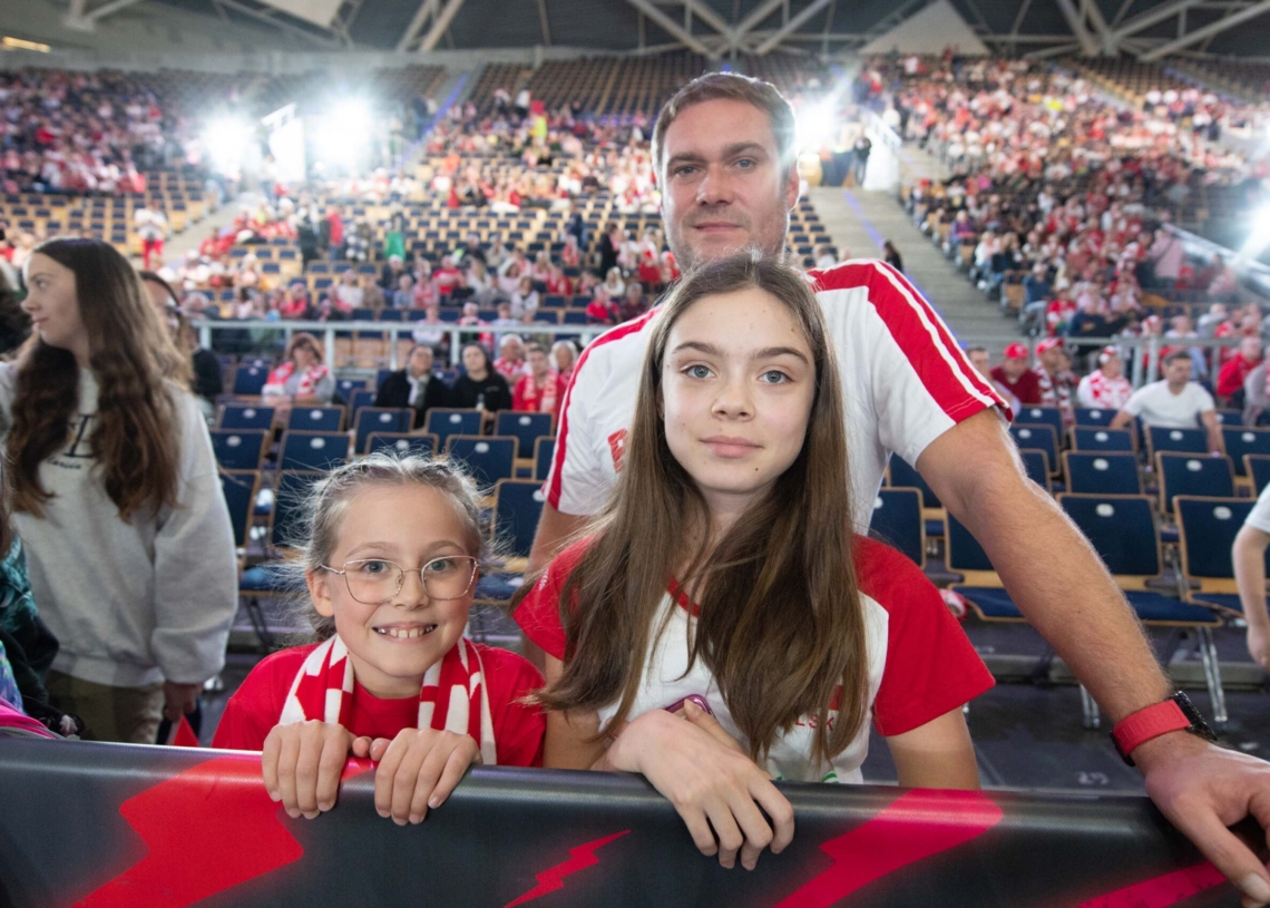 Doping kibiców podczas meczu Polska-Serbia