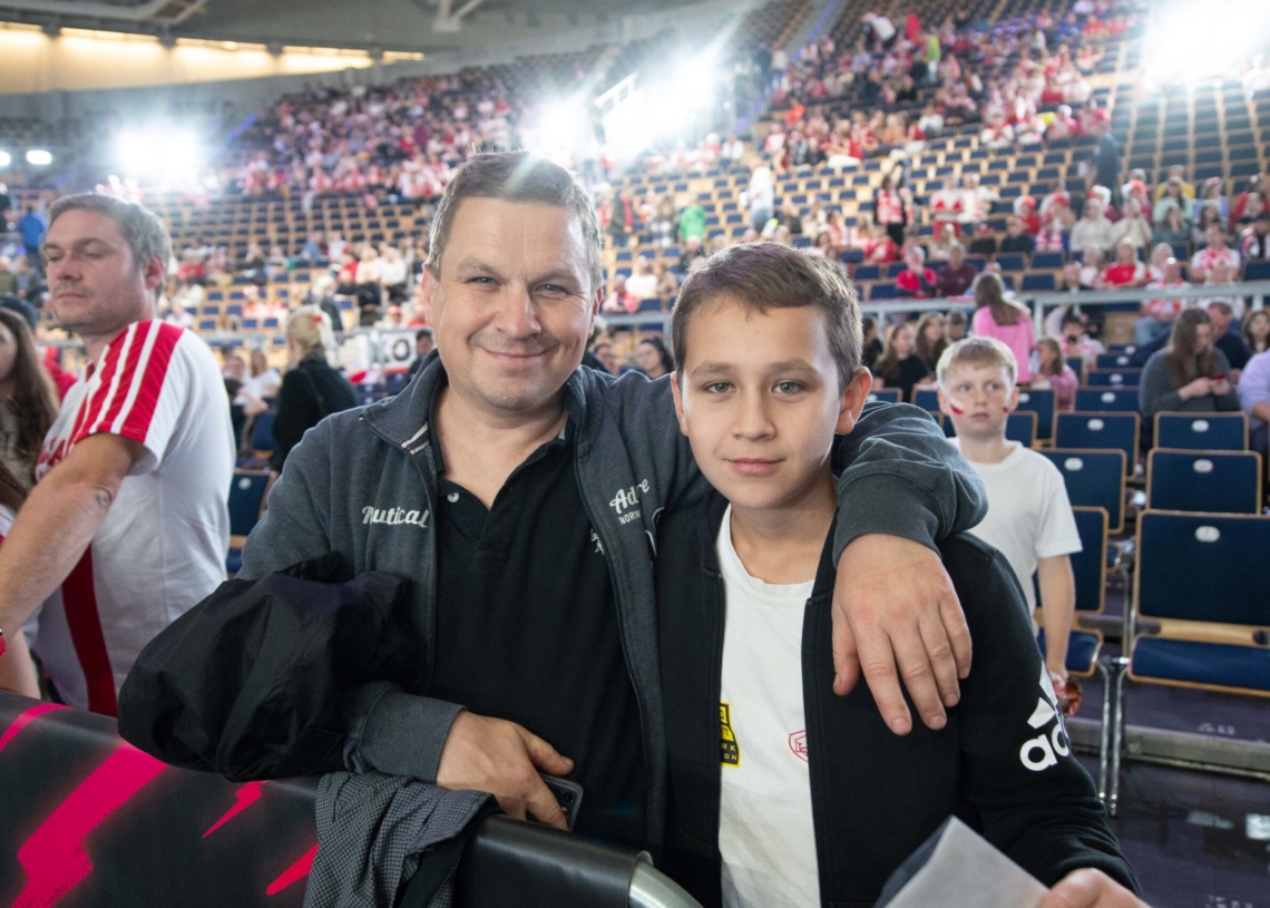Doping kibiców podczas meczu Polska-Serbia