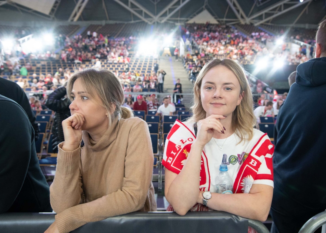 Doping kibiców podczas meczu Polska-Serbia